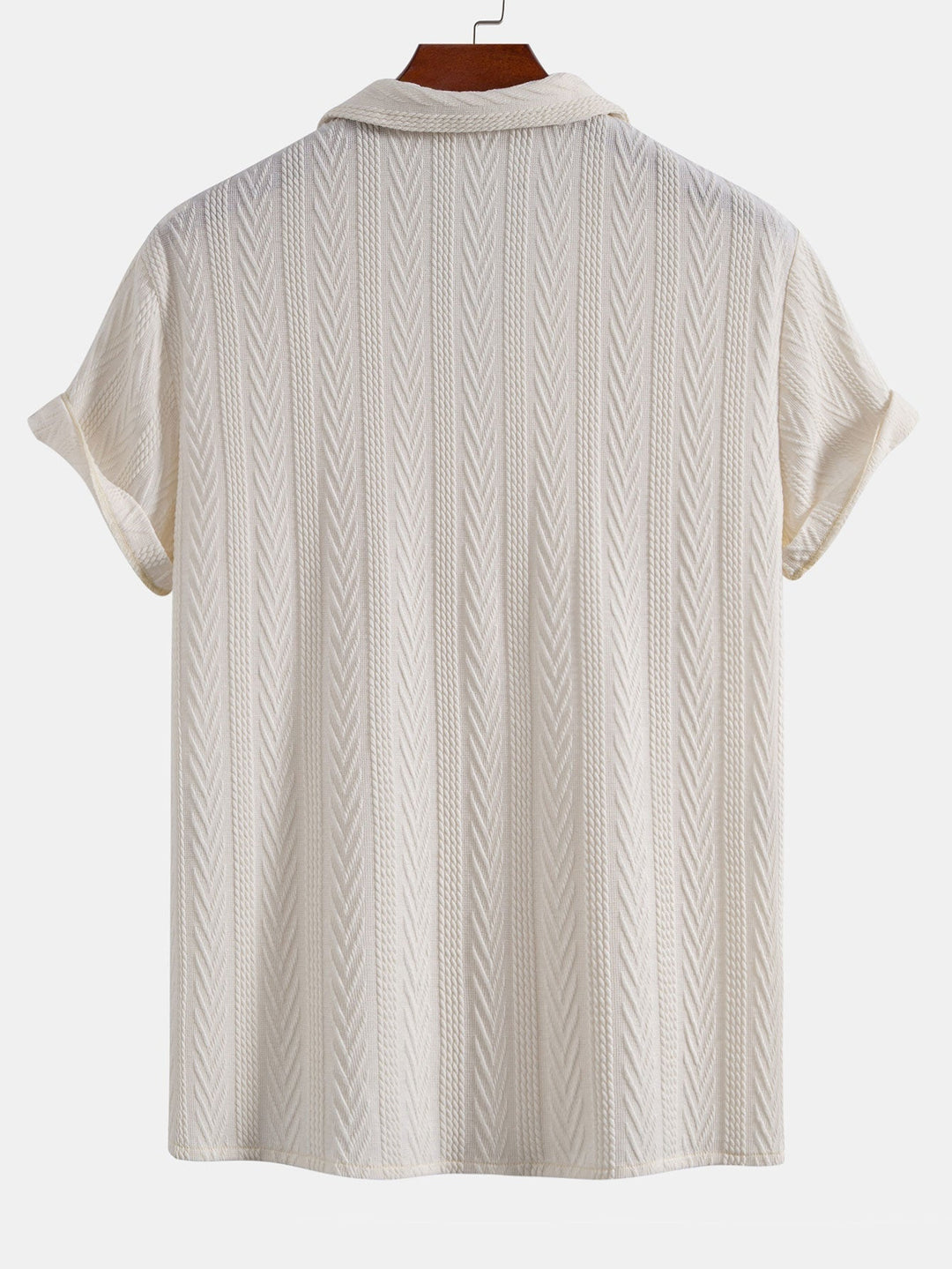 Texture Jacquard Cuban Shirt & Slim Fit Cropped Tapered Pants