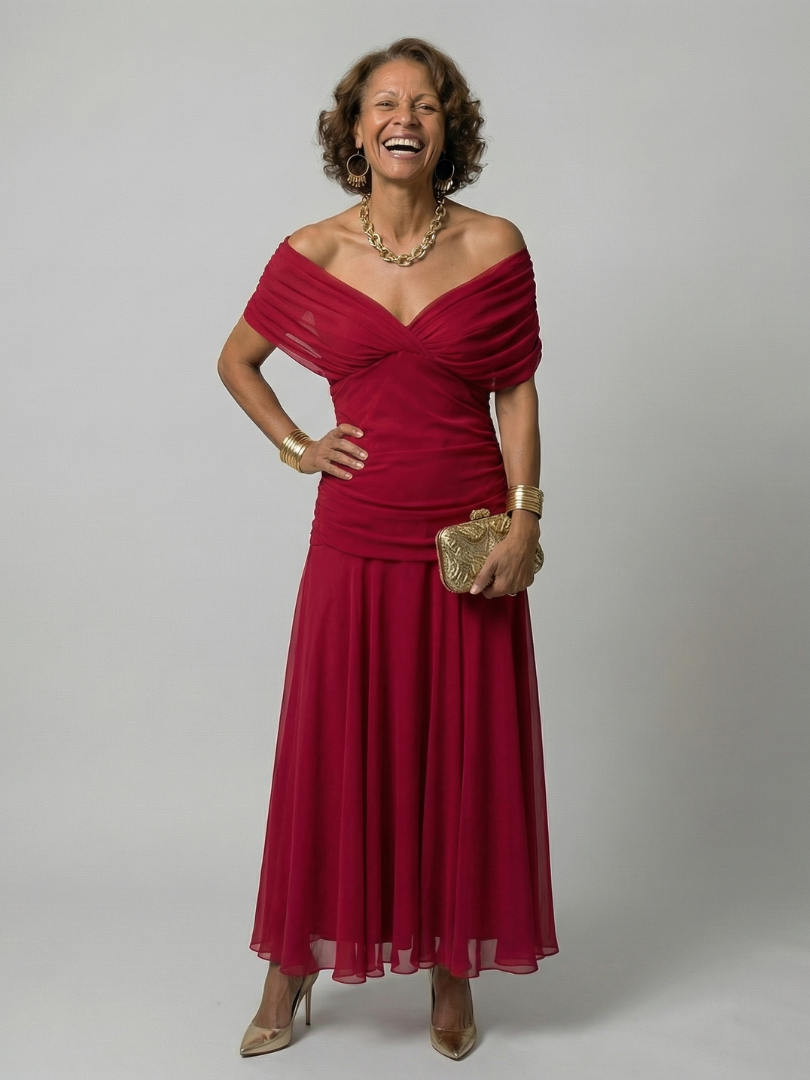 Calen | Off-Shoulder Flow Midi Dress