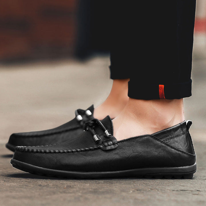 Genuine Leather Mens Loafers with Ergonomic Comfort Sole | Black Stylish Design for All-Day Wear 12