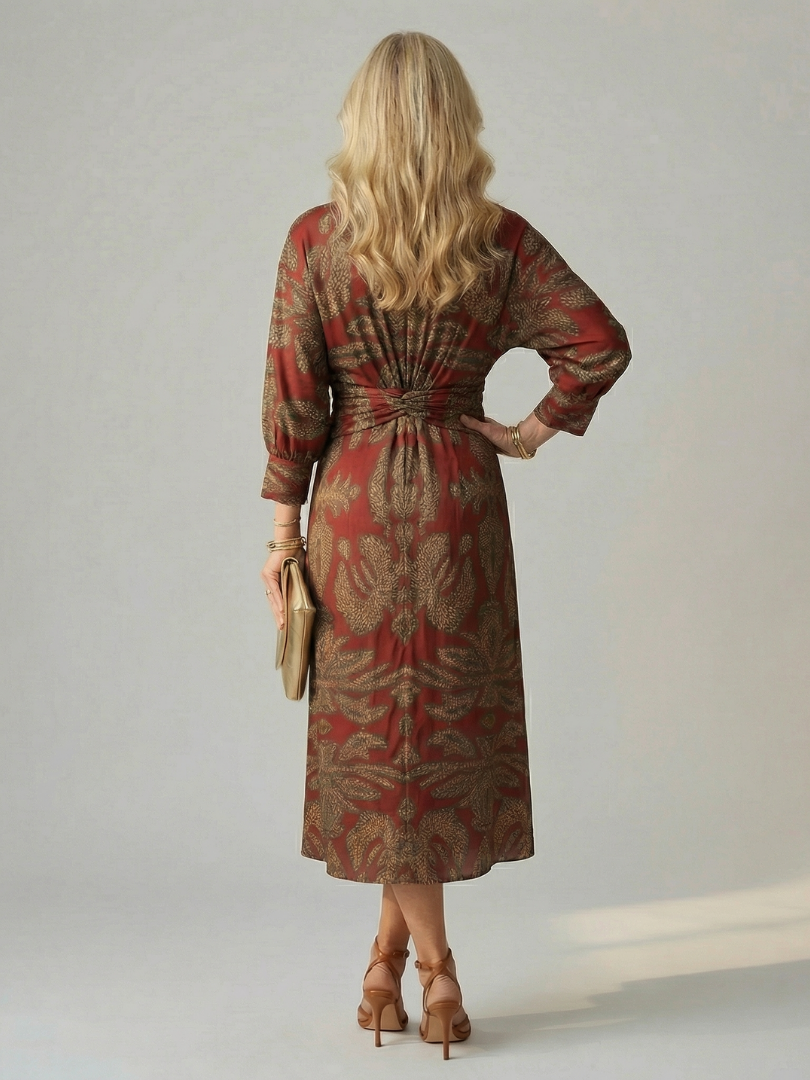 Moon | Natural Wrap Midi Dress
