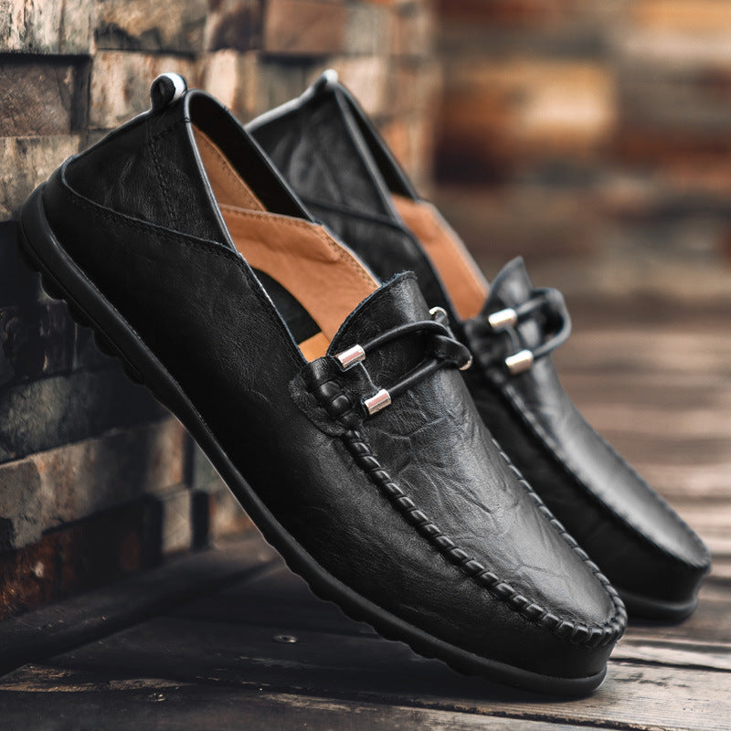 Genuine Leather Mens Loafers with Ergonomic Comfort Sole | Black Stylish Design for All-Day Wear 3