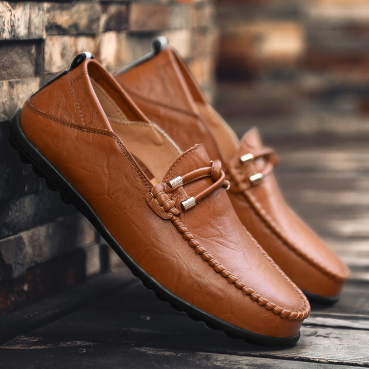 Genuine Leather Mens Loafers with Ergonomic Comfort Sole | Black Stylish Design for All-Day Wear 1