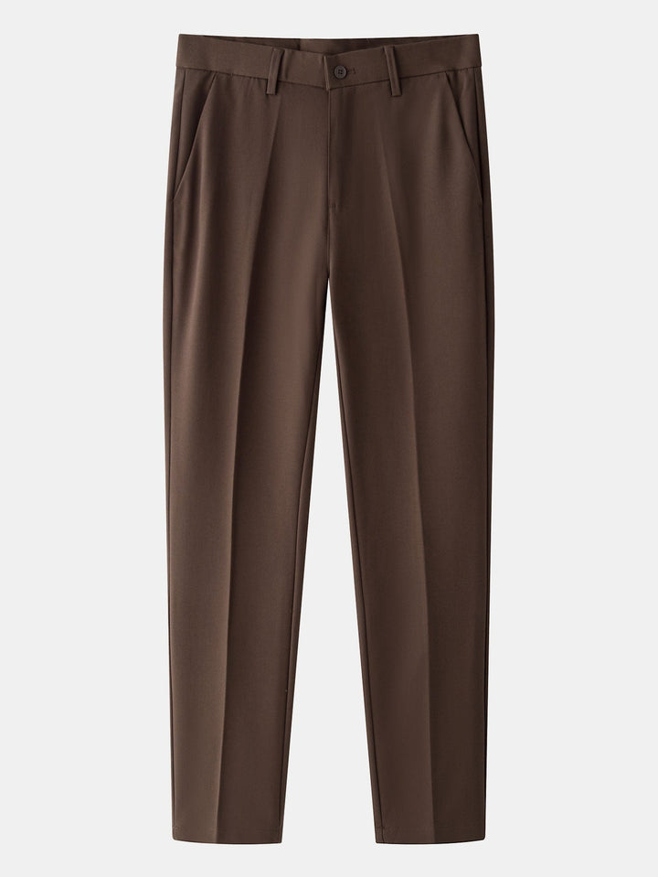 Striped Knitted Polo Shirt & Slim Fit Tapered Trousers