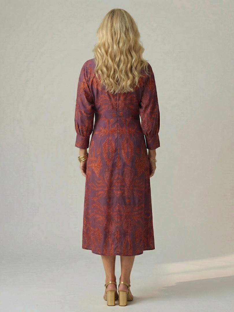 Moon | Natural Wrap Midi Dress