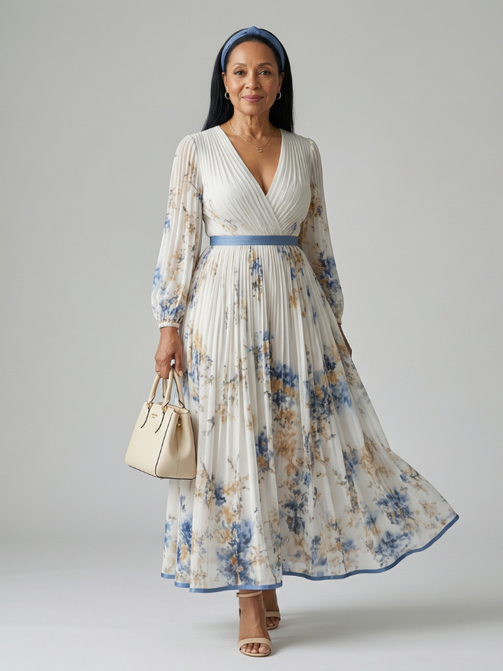 Rielle | Pleated Midi Dress