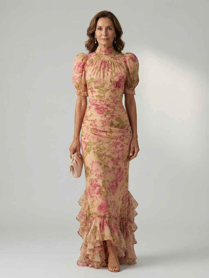 Vianne | Soft Maxi Dress with High Collar
