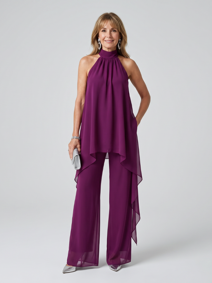 Bearim | Halter Neck Asymmetrical Tunic Set