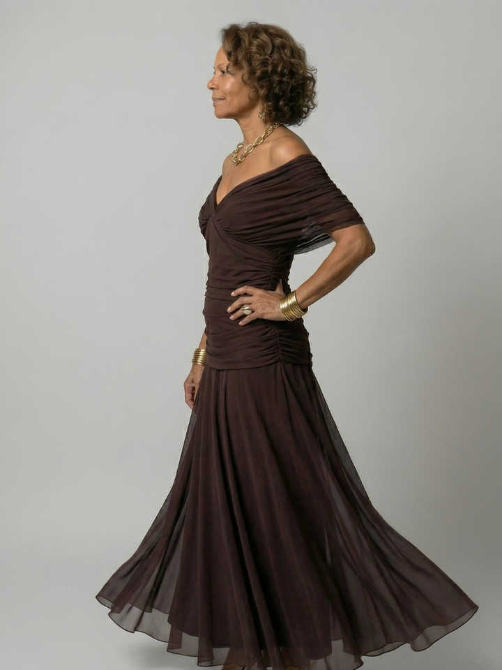 Calen | Off-Shoulder Flow Midi Dress