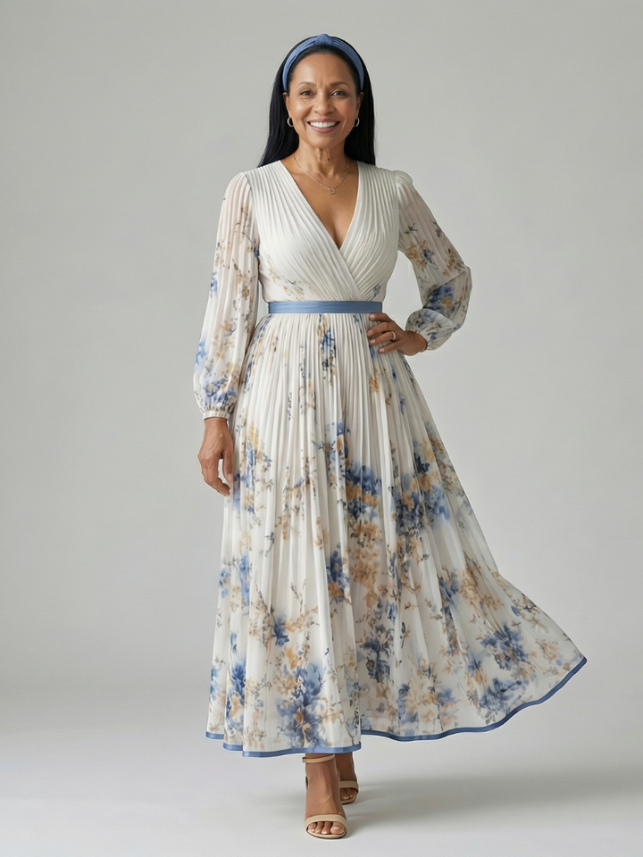 Rielle | Pleated Midi Dress