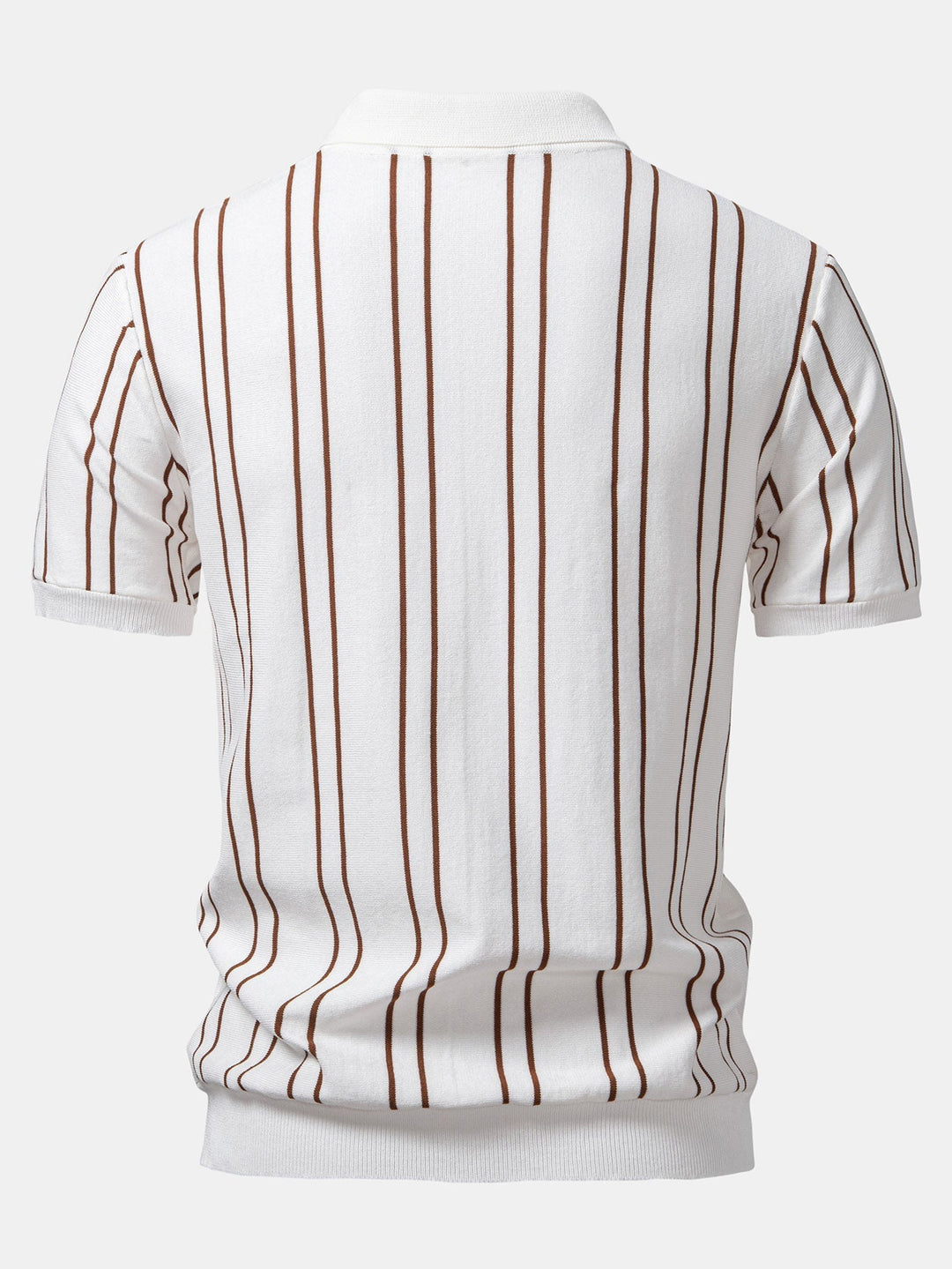 Striped Knitted Polo Shirt & Slim Fit Tapered Trousers
