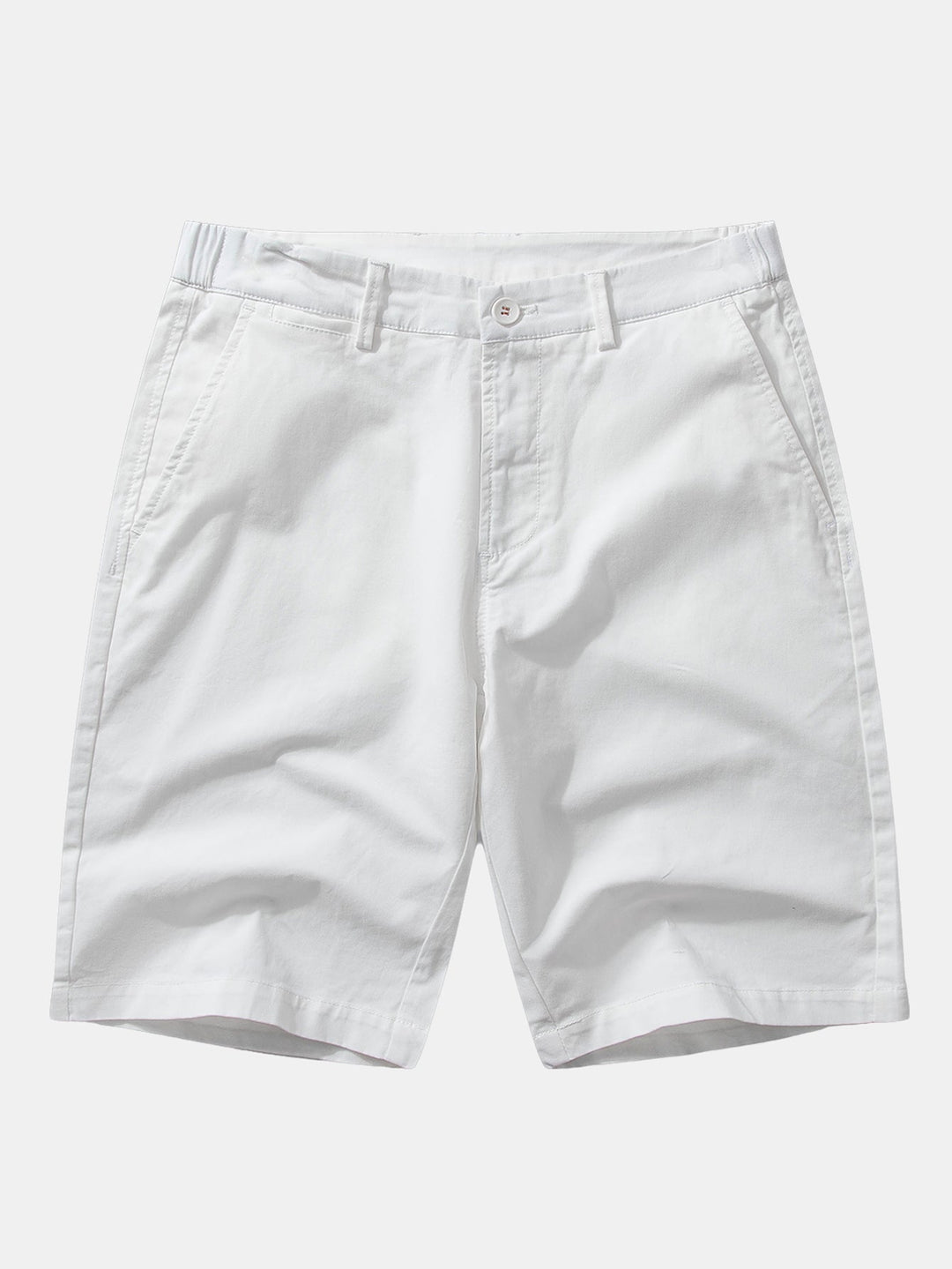 Stripe Knit V Neck Polo Shirt & Cotton Chino Shorts