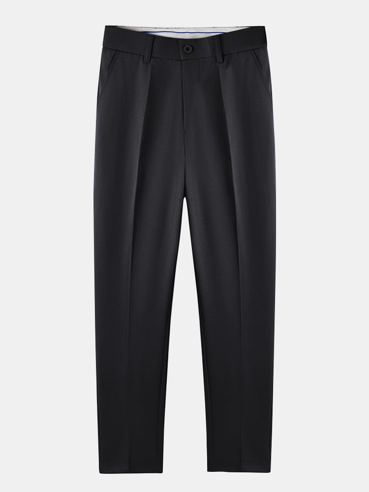 Wave Jacquard Knit V Neck Polo Shirt & Slim Fit Tapered Trousers