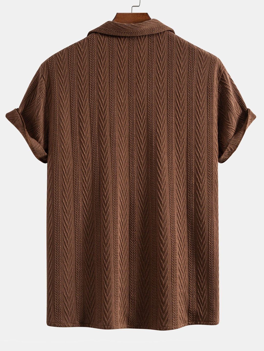 Texture Jacquard Cuban Shirt & Slim Fit Cropped Tapered Pants