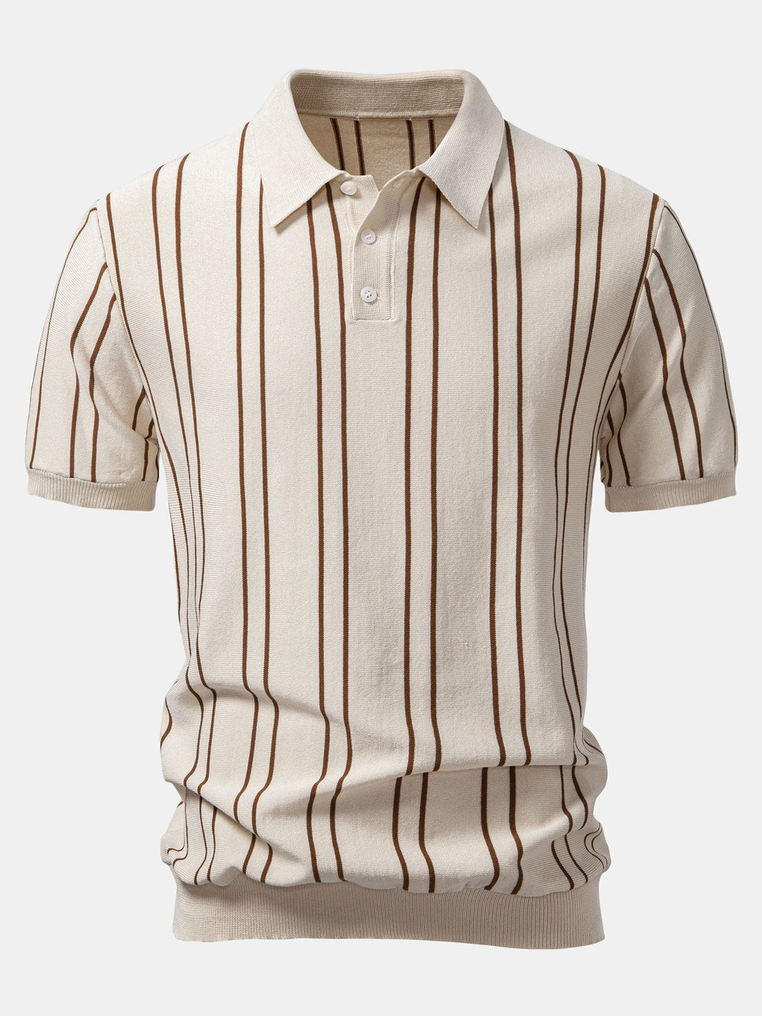 Striped Knitted Polo Shirt & Slim Fit Tapered Trousers