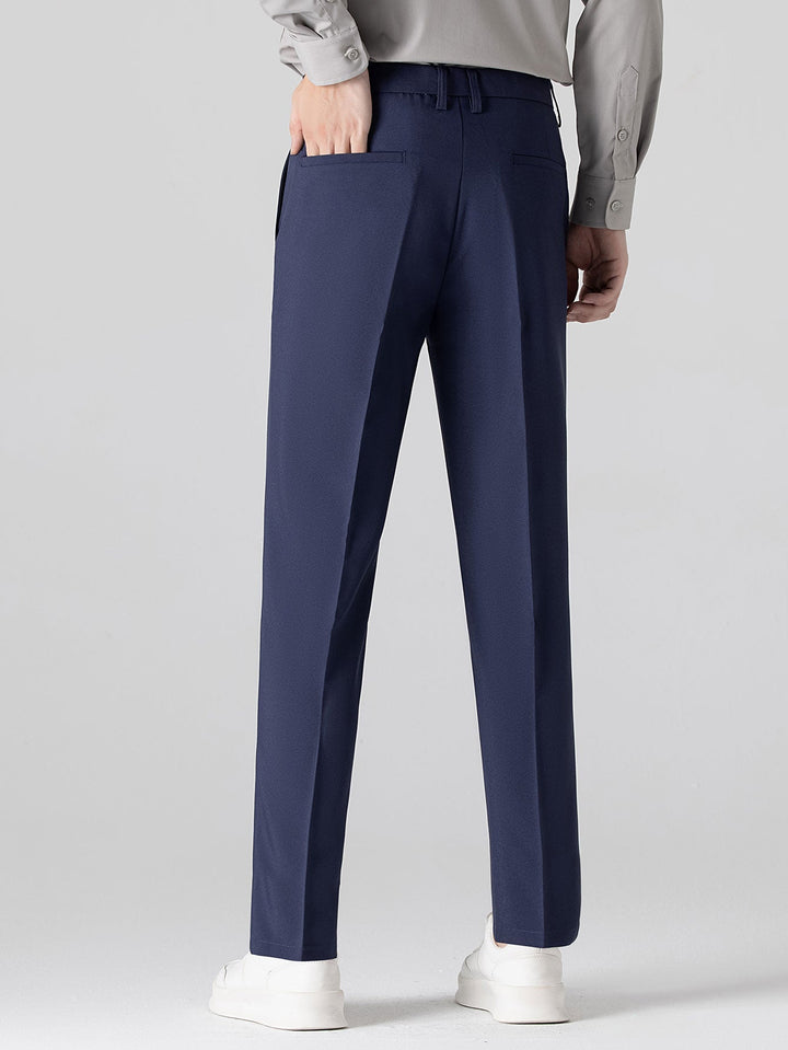 Long Sleeve Stripe Button Up Shirt & Slim Fit Tapered Trousers