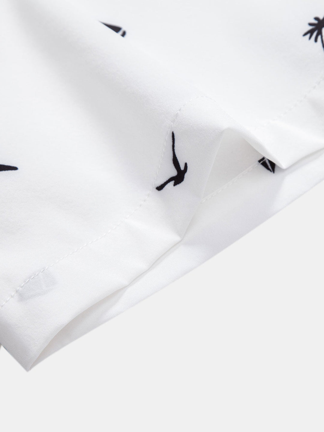 Palm Tree Anchor Sailboat Print Button Up Shirt & Swim Shorts