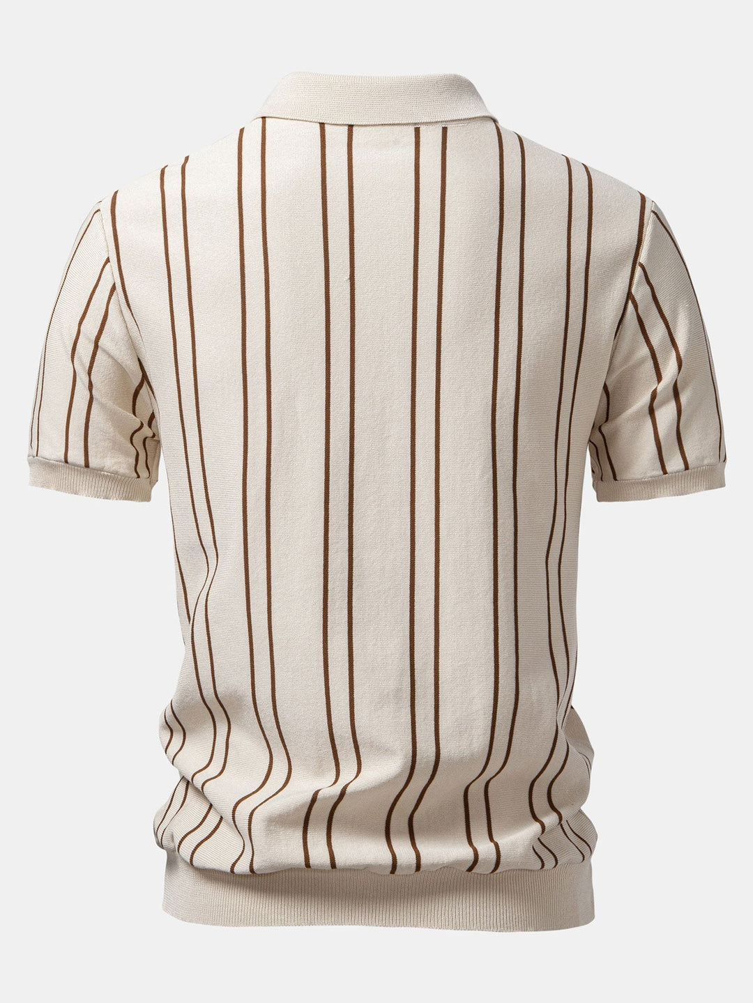 Striped Knitted Polo Shirt & Slim Fit Tapered Trousers