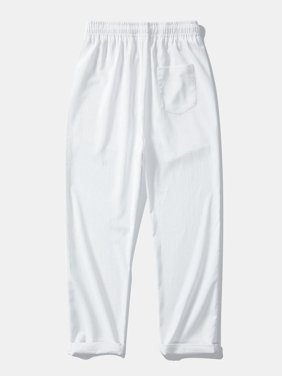 Wrinkled Textured Button Up Shirt & Wrinkle Textured Straight Leg Pants