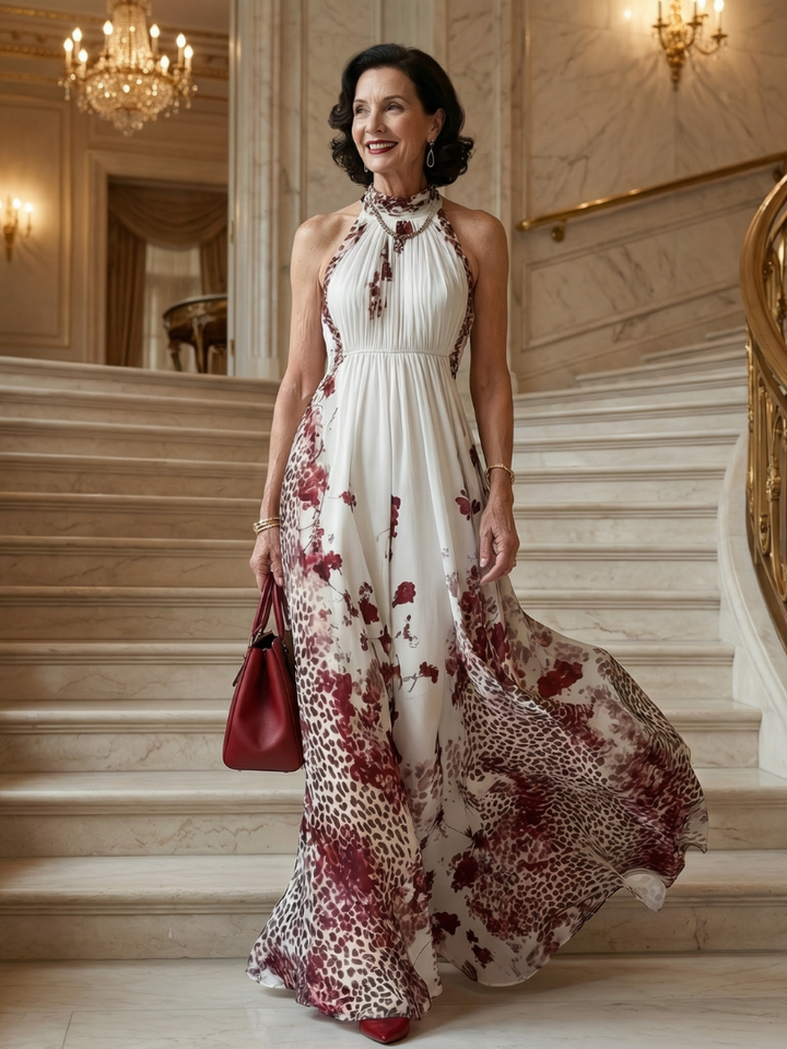 Orlune | Folding White Maxi Dress