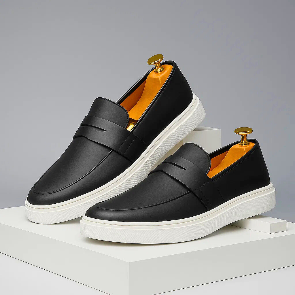 Lusso Collection | Black Loafers for Women with Cushioned Footbed | Stylish Comfort for Everyday Wear 8