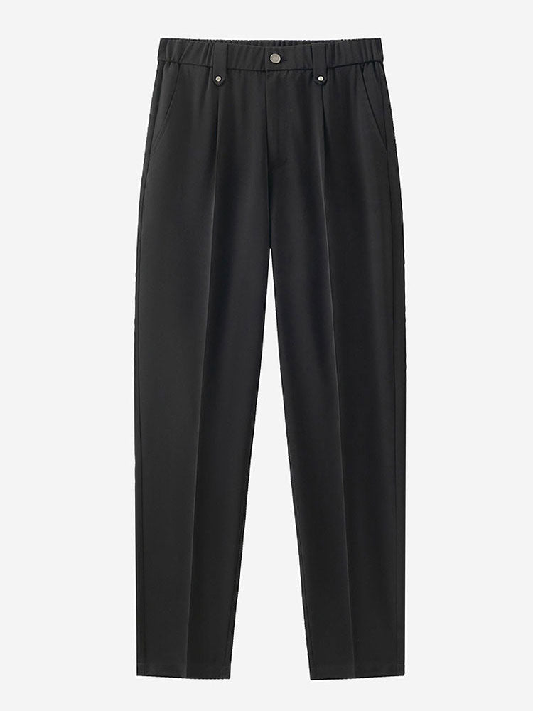 Texture Jacquard Cuban Shirt & Slim Fit Cropped Tapered Pants