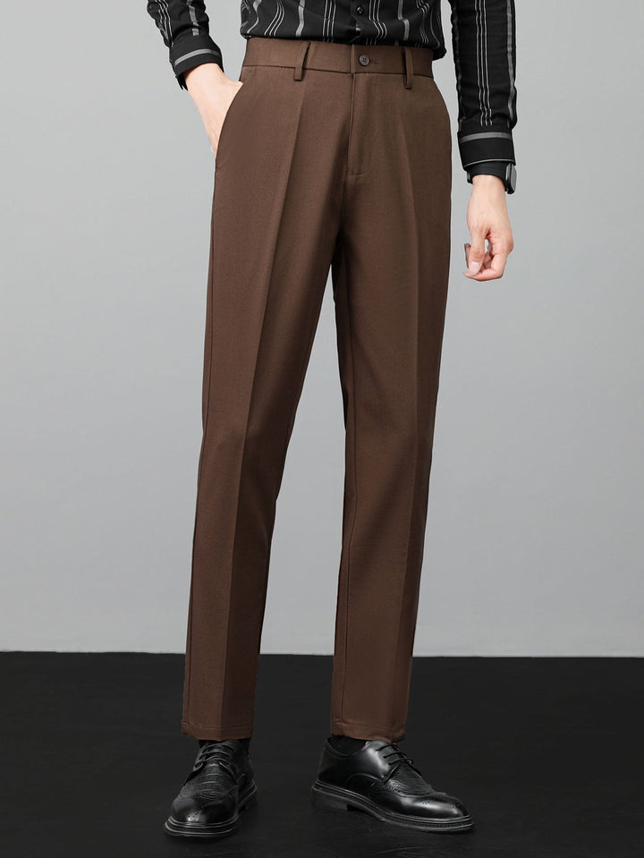 Striped Knitted Polo Shirt & Slim Fit Tapered Trousers