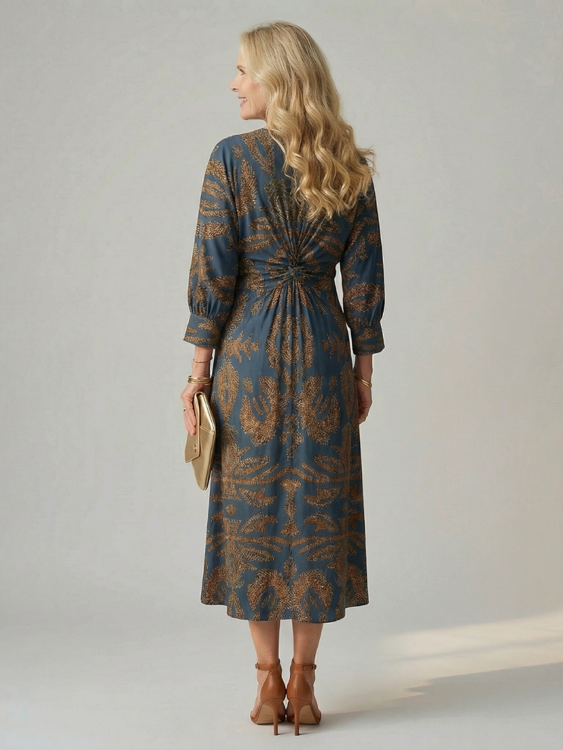 Moon | Natural Wrap Midi Dress