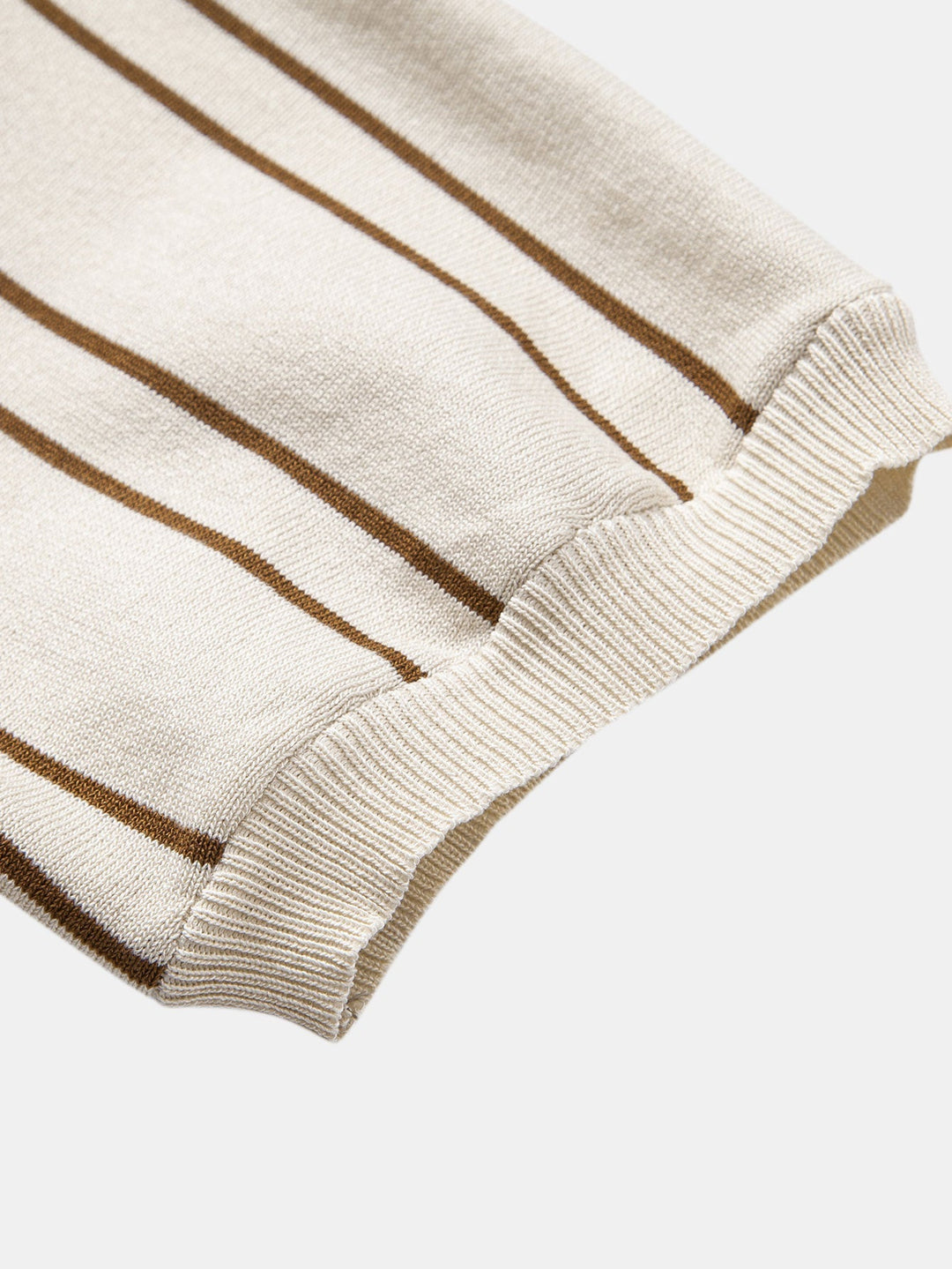 Striped Knitted Polo Shirt & Slim Fit Tapered Trousers