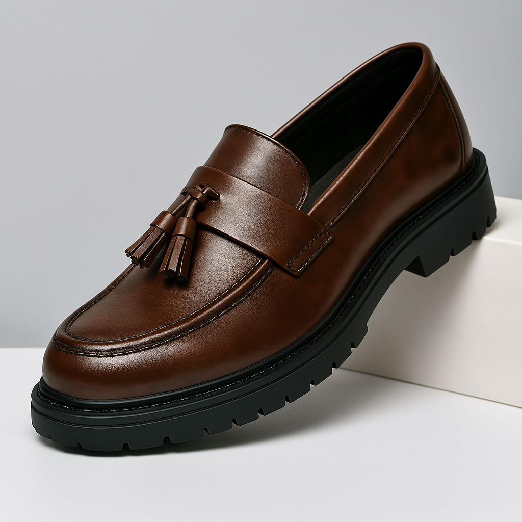 Belmont Collection | Leather Loafers with Decorative Tassels | Comfortable Fit for Stylish All-Day Wear 1