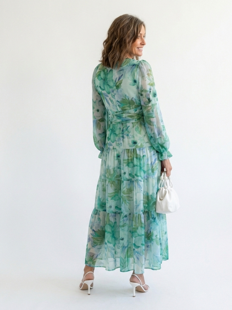 Althea | Long-Sleeved Floral Maxi Dress