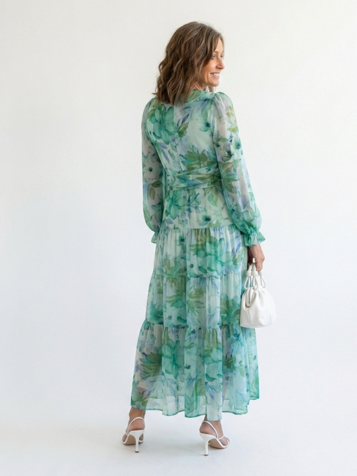 Althea | Long-Sleeved Floral Maxi Dress