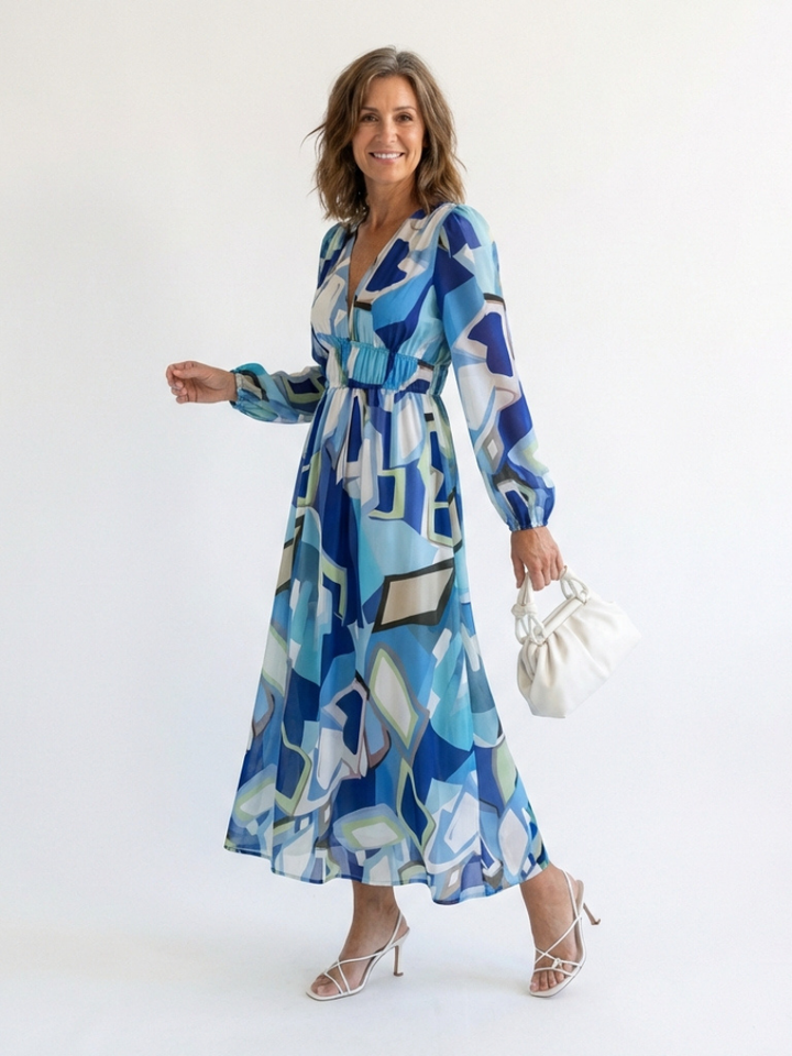 Althea | Long-Sleeved Floral Maxi Dress