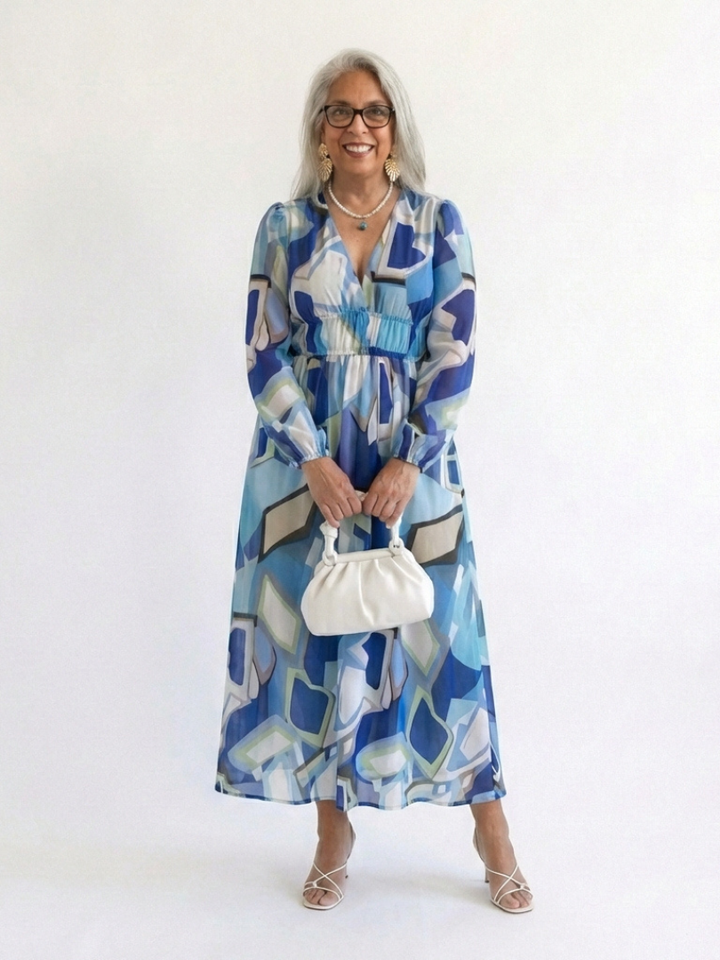 Althea | Long-Sleeved Floral Maxi Dress