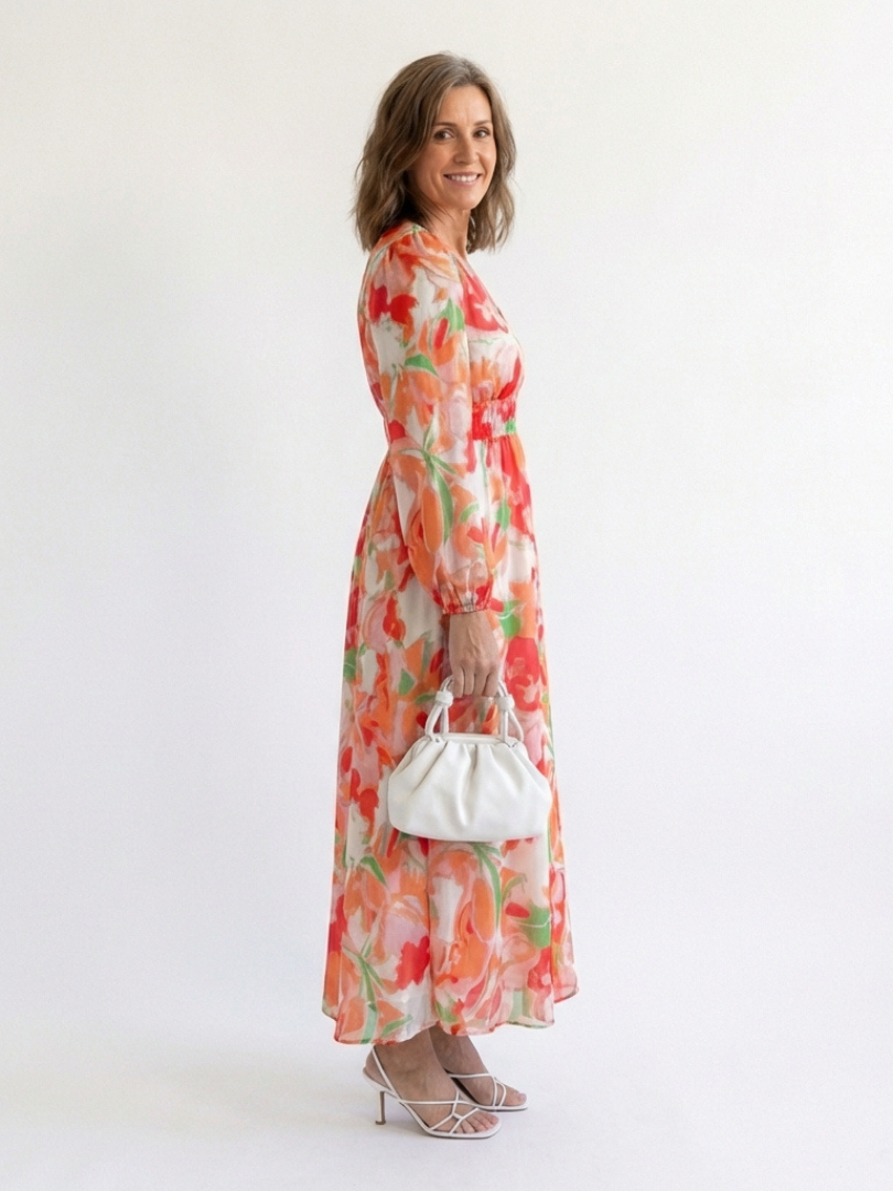 Althea | Long-Sleeved Floral Maxi Dress