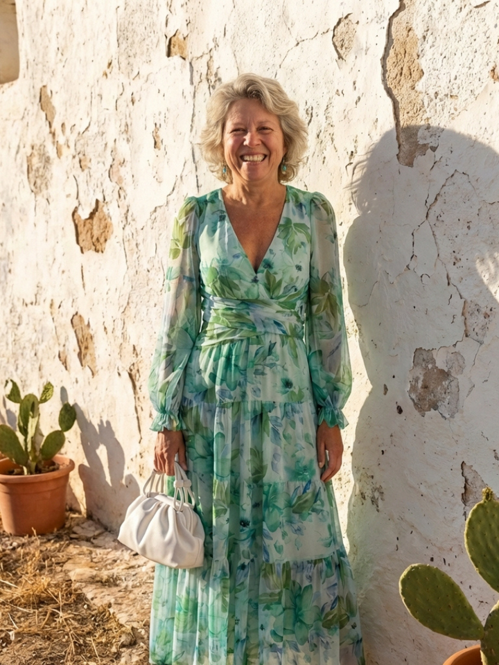 Althea | Long-Sleeved Floral Maxi Dress