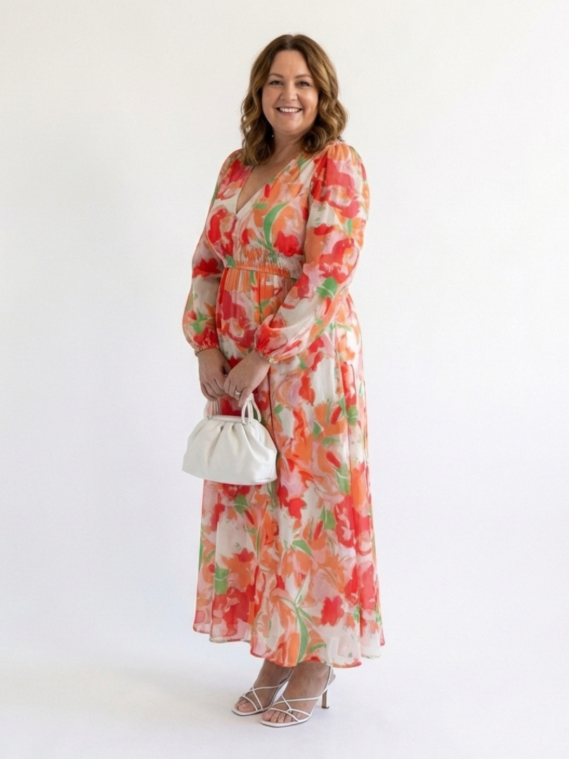 Althea | Long-Sleeved Floral Maxi Dress