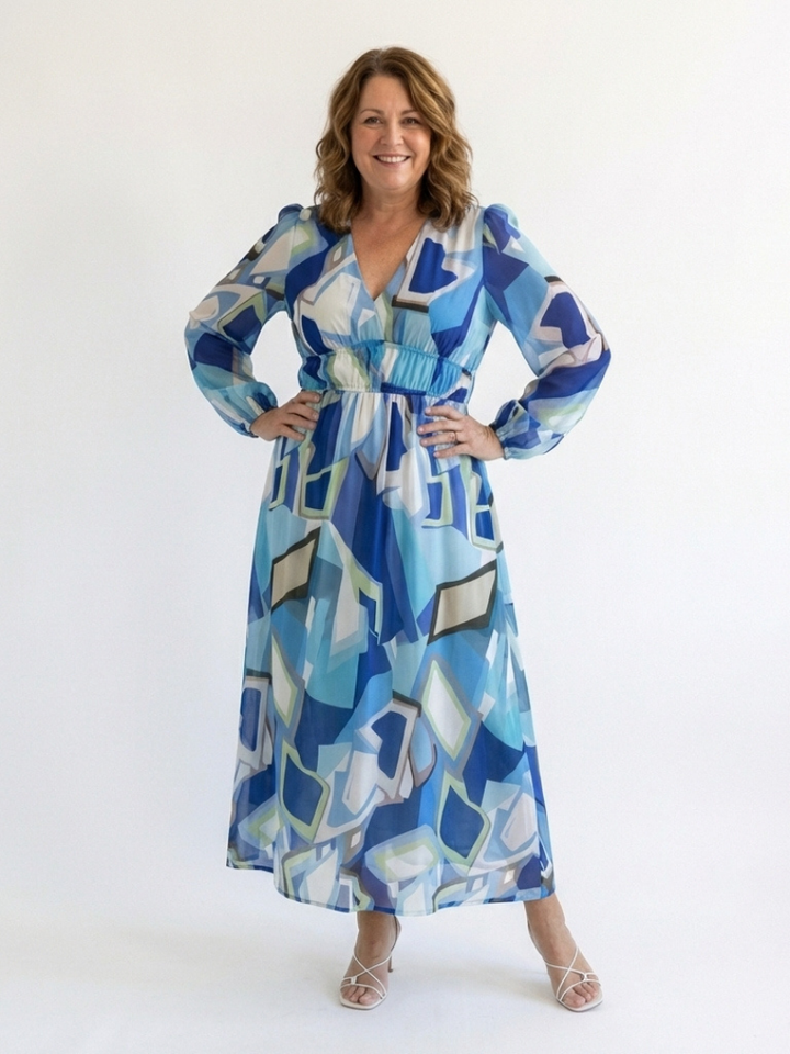 Althea | Long-Sleeved Floral Maxi Dress