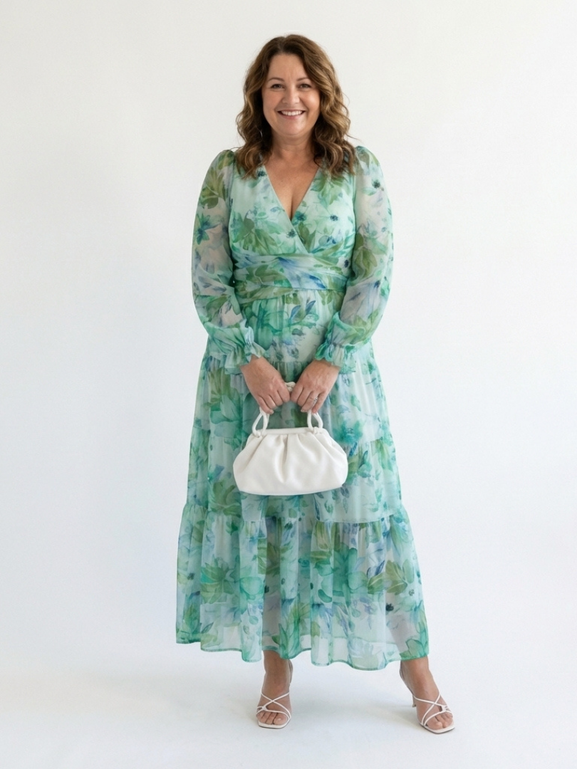 Althea | Long-Sleeved Floral Maxi Dress