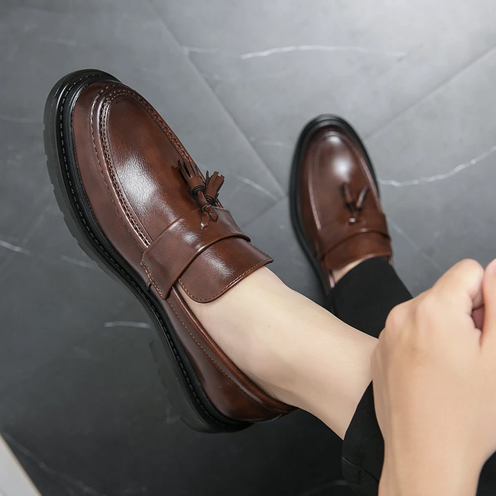 Belmont Collection | Leather Loafers with Decorative Tassels | Comfortable Fit for Stylish All-Day Wear 5
