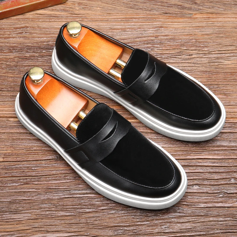 Lusso Collection | Black Loafers for Women with Genuine Leather and Penny Strap | Stylish Comfort for All-Day Wear 13
