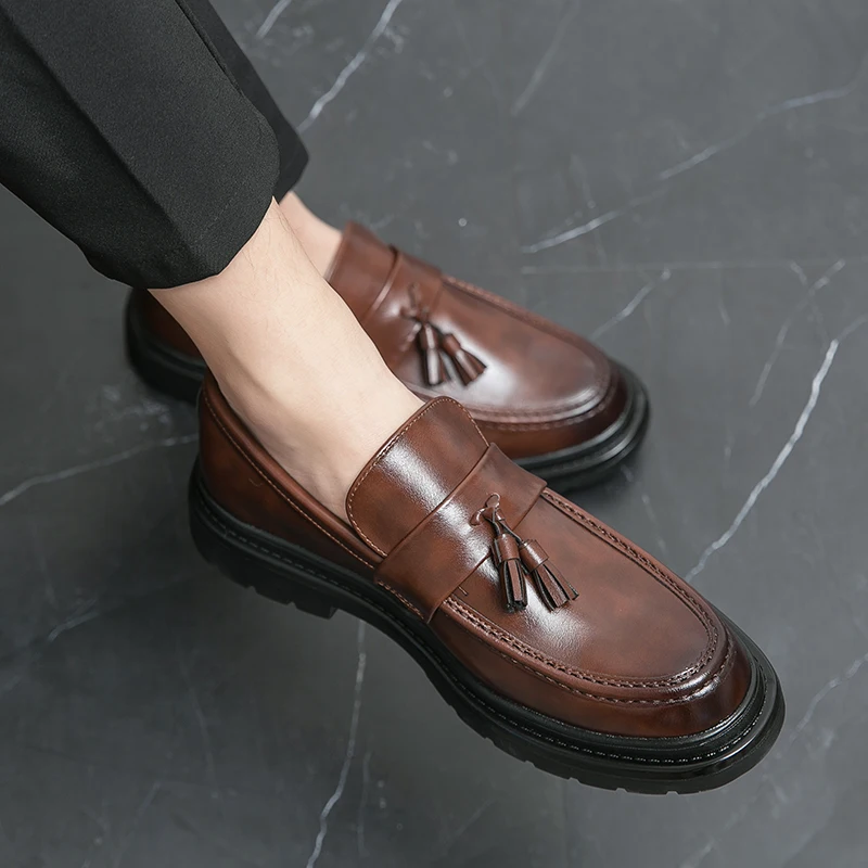 Belmont Collection | Leather Loafers with Decorative Tassels | Comfortable Fit for Stylish All-Day Wear 4