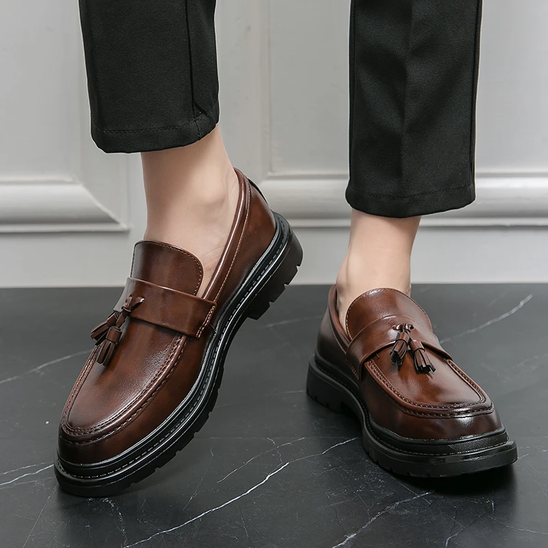 Belmont Collection | Leather Loafers with Decorative Tassels | Comfortable Fit for Stylish All-Day Wear 9