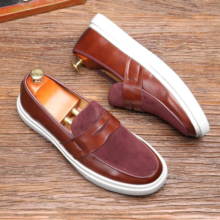 Lusso Collection | Black Loafers for Women with Genuine Leather and Penny Strap | Stylish Comfort for All-Day Wear 3