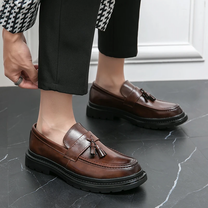 Belmont Collection | Leather Loafers with Decorative Tassels | Comfortable Fit for Stylish All-Day Wear 3
