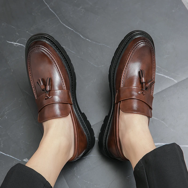 Belmont Collection | Leather Loafers with Decorative Tassels | Comfortable Fit for Stylish All-Day Wear 7