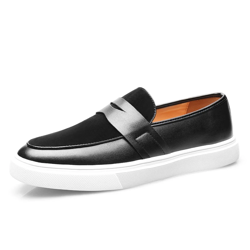 Lusso Collection | Black Loafers for Women with Genuine Leather and Penny Strap | Stylish Comfort for All-Day Wear 10