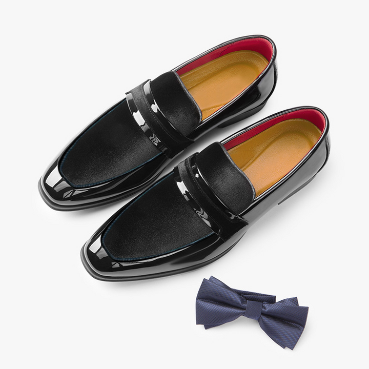 Lombardi | Black Loafers for Women with Velvet Accents | Stylish Formal Footwear for Special Events 7