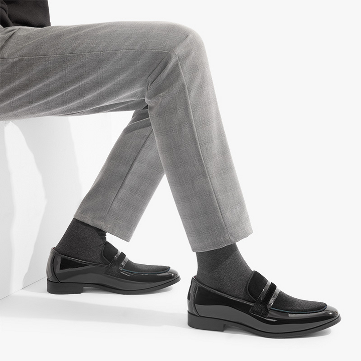Lombardi | Black Loafers for Women with Velvet Accents | Stylish Formal Footwear for Special Events 3