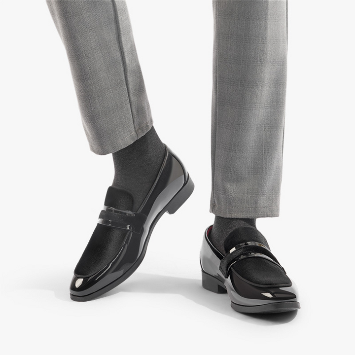Lombardi | Black Loafers for Women with Velvet Accents | Stylish Formal Footwear for Special Events 2