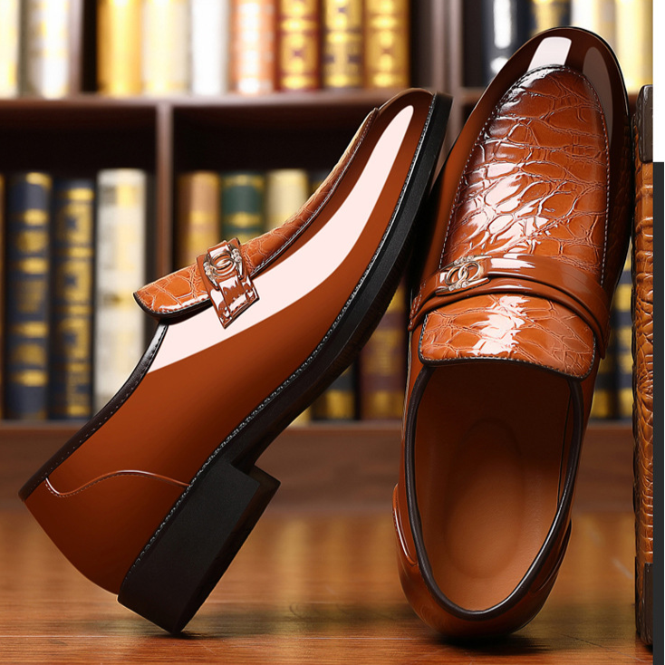 Elegant Loafers | Black Patent Leather Slip-Ons with Croc-Embossed Vamp | Modern Luxury for Timeless Style 11